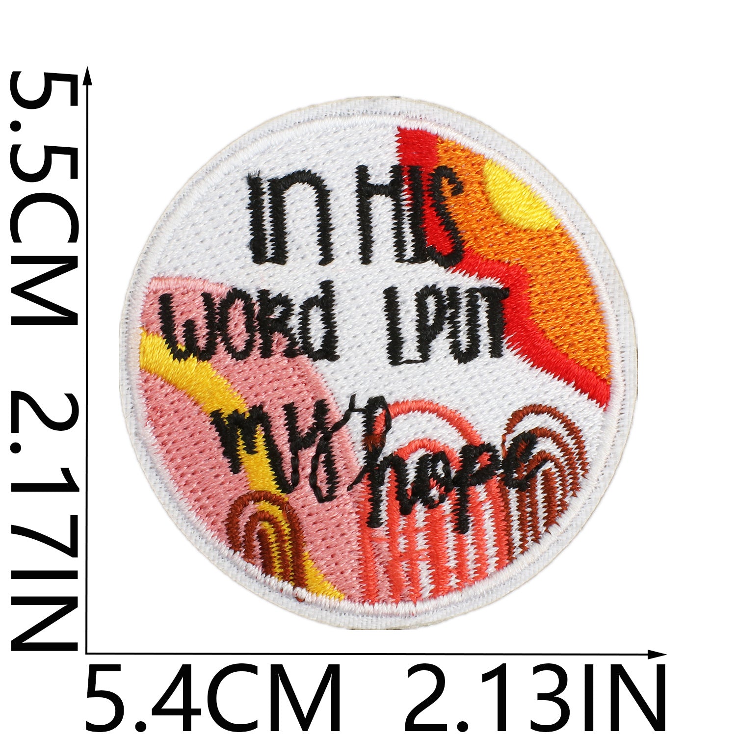 Wholesale Xiao Tian Inspirational Quotations Embroidery Cloth Sticker